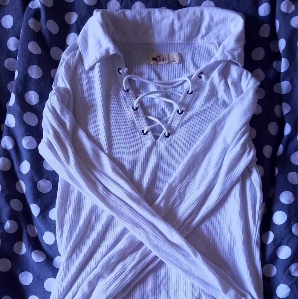 Hollister white long sleeve